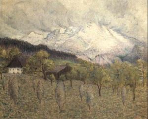 La Montagne A Salzbourg by William Degouve de Nuncques