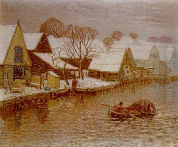 A View In Broek Op Waterland, In Winter - view 1