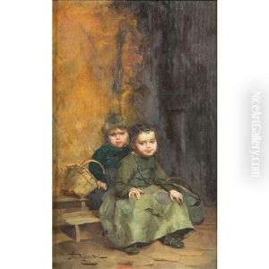 Enfants Sur Un Banc