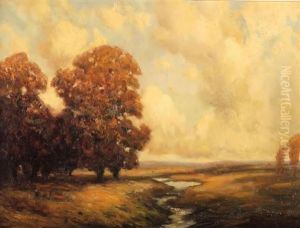 An Autumn Landscape by Franklin DeHaven
