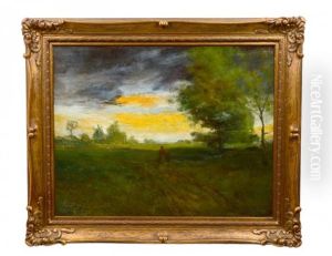Landscape With Figure On A Path by Franklin DeHaven