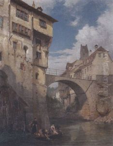 Wascherinnen Unter Einer Brucke Wascherinnen Unter Einer Brucke