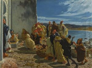 An Audience Outside The Kasbah Gate, Tangiers