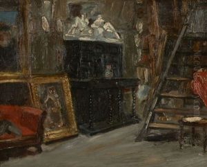 Vue De L'atelier De L'artiste by Edme Alexis Alfred Dehodencq