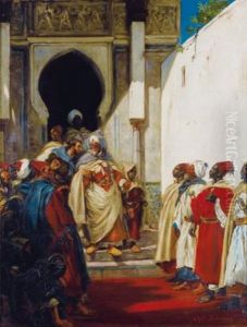 La Sortie Du Pacha by Edme Alexis Alfred Dehodencq