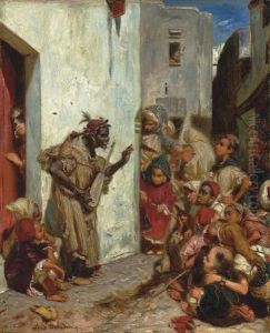 The Moroccan Storyteller by Edme Alexis Alfred Dehodencq