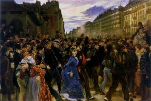 Departure Of The Troops by Edme Alexis Alfred Dehodencq