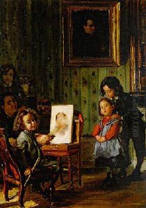 Interieur, La Vie Familiale by Edme Alexis Alfred Dehodencq