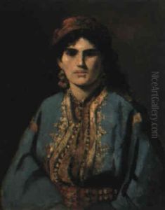 Portrait De Jeune Femme Juive En Costume Oriental