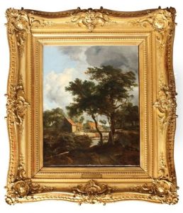 Ferme Au Bord De L'etang by Edmond Dehodencq