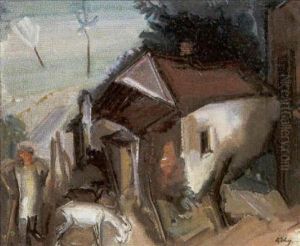 Hoeve En Geitenhoeder by Charles Dehoy