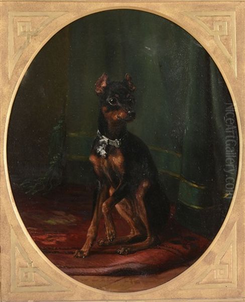 Seated Manchester Terrier - view 1