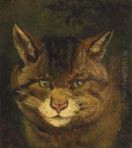 Portrait Einer Deutschen Hauskatze by Carl Friedrich Deiker