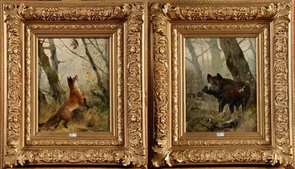 Sanglier Et Renard (pair) - view 1