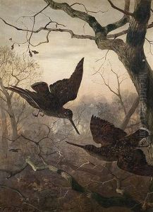 Couple Of Snipes by Carl Friedrich Deiker