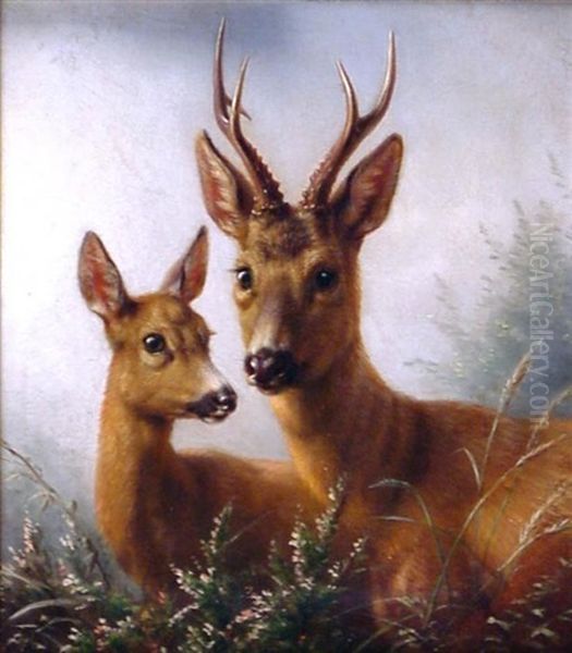 Zwei Rehe - view 1