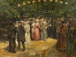 Gesellschaft Im Gartencafe by Hans Deiters