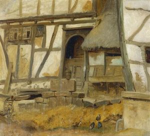 Studie Eines Westfalischen Bauerngehofts by Heinrich Deiters