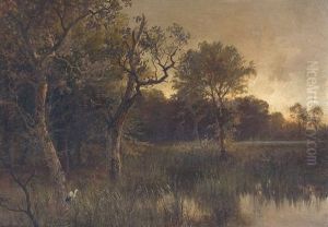 Abend Am Teichufer by Heinrich Deiters