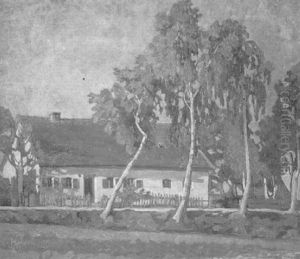 Bauernhaus In Der Fruhlingssonne