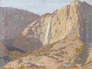 Yosemite Falls by Maurice Auguste Del Mue