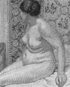 Femme Assis Au Lit