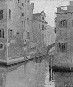 Kanal In Venedig by Theodore Delachaux
