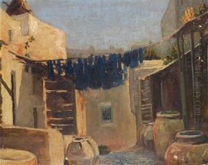 Le Souk Des Teinturiers The Souq Of Dyers by Andre Delacroix