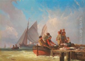 Le Retour De La Peche by Auguste Delacroix