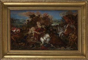 La Defaite Des Croises A Nicopolis En 1396 by Eugene Delacroix