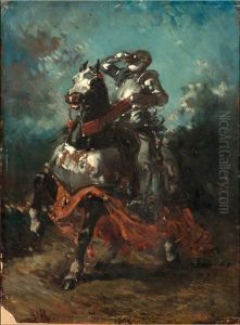 Cavalier En Armure by Eugene Delacroix