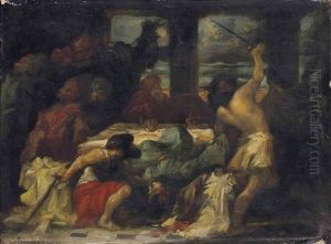 Le Meurtre D'agamemnon by Eugene Delacroix