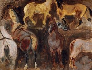 Chevaux (study) by Eugene Delacroix