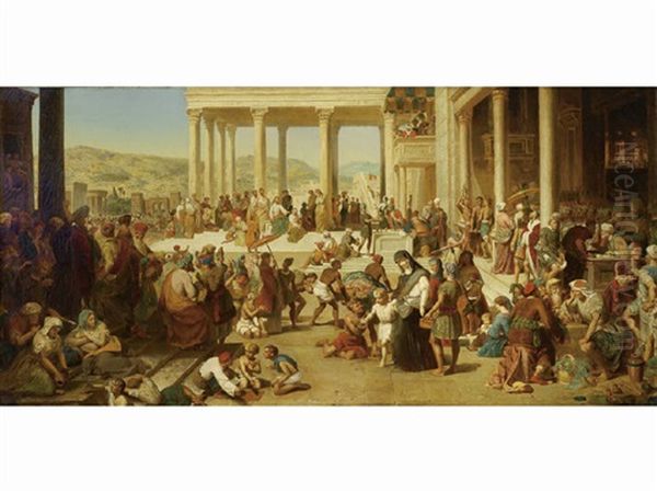 Scene Before The Temple In Jerusalem - view 1