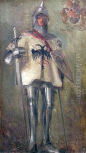Portrait De Bertrand Du Guesclin En Armure by Eugene Delacroix