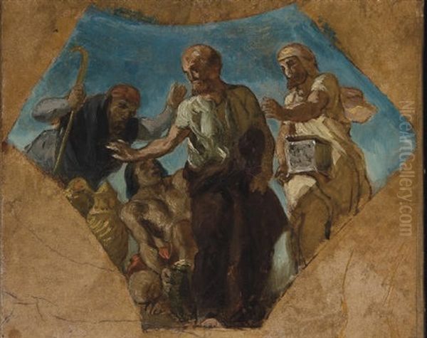 Hypocrate Refusant Les Presents Du Roi De Perse (study) - view 1