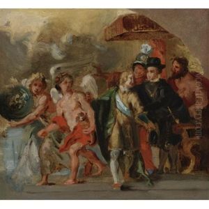The Stage Of Archduchess Isabella (after Rubens) by Eugene Delacroix