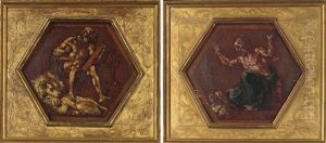 La Theologie: Saint Jerome Ecrivant La Vulgate (+ L'eloquence: Ciceron Arranguant La Foule; Pair)