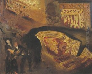 Etude De Veste Orientale, Couvertures De Missels Et Personnages D'apres Goya