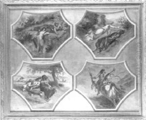 Hesiode Et La Muse by Eugene Delacroix