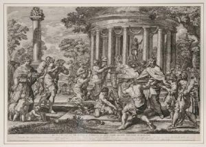 Il Sacrificio Della Caccia Da Senofonte Celebrato A Diana by Pietro Aquila