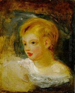 Portrait Of Anne Claire Pierret (?) by Eugene Delacroix