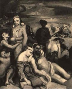 Study For The Massacre At Chios by Eugene Delacroix