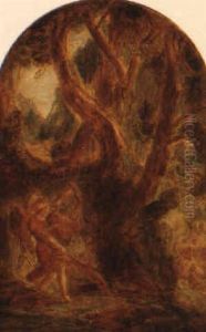 The Fight Of Jacob And The Angel by Eugene Delacroix