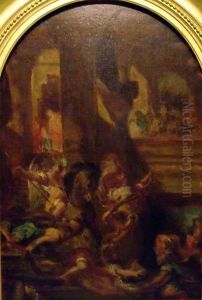Heliodore Chasse Du Temple by Eugene Delacroix