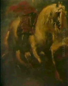 Pferdstudie by Eugene Delacroix