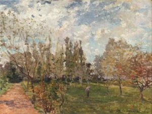 Amongst The Trees by Henry Eugene Delacroix