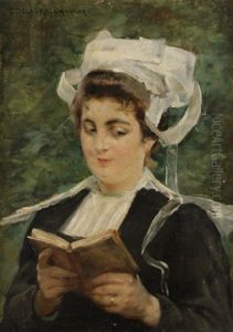 Portrait De Bretonne En Coiffe by Pauline Delacroix-Garnier
