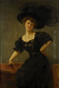 Selbstportrat Der Kunstlerin by Pauline Delacroix-Garnier