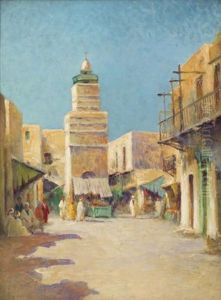 Petit Marche, Village Du Sud by Alexis Auguste Delahogue